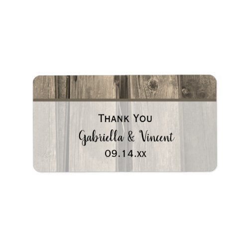 Country Barn Wood Wedding Thank You Favor Tag