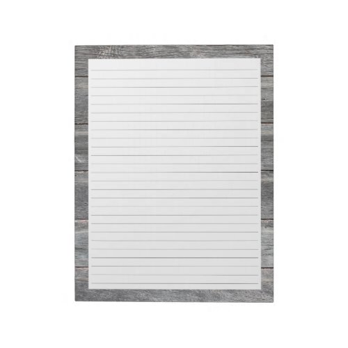 Country Barnwood Edge Design Lined Notepad