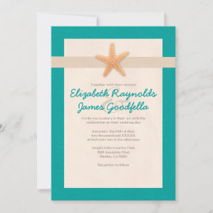 Country Beach Destination Wedding Invitations
