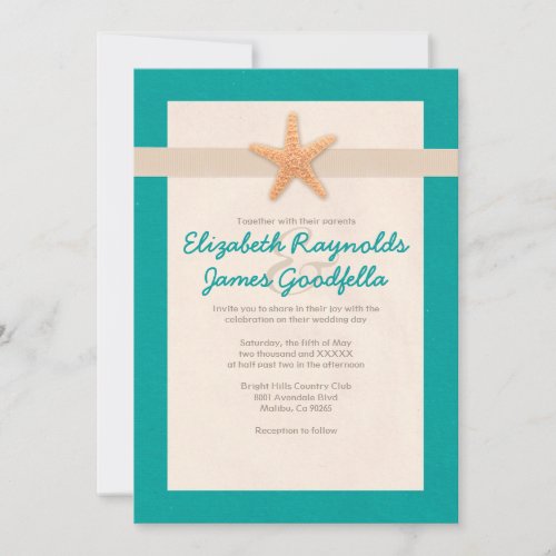 Country Beach Destination Wedding Invitations