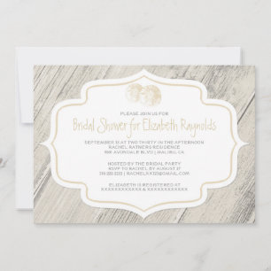 Country Beach Sand Dollar Bridal Shower Invitation