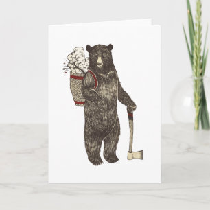 Country Bear Christmas Holiday Card
