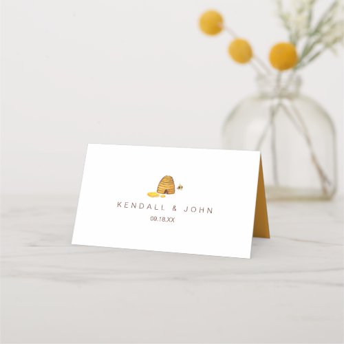 Country Bee Wedding Place Card