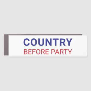 Country Before Party Political  Car Magnet