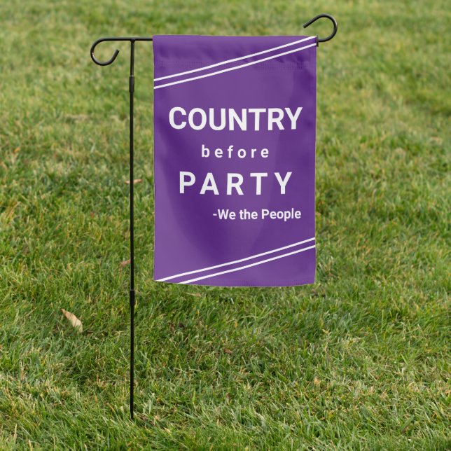 Country Before Party Political  Garden Flag (In SItu)