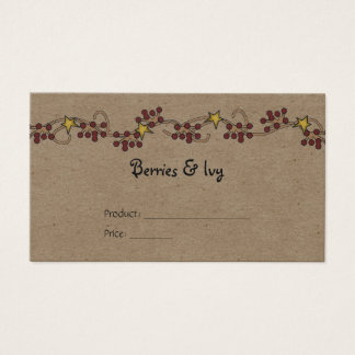 Country Berry and Star Garland Product Price Tag