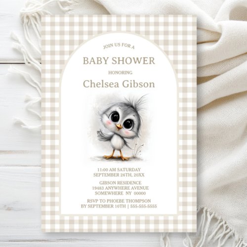 Country Bird Baby Shower Invitation