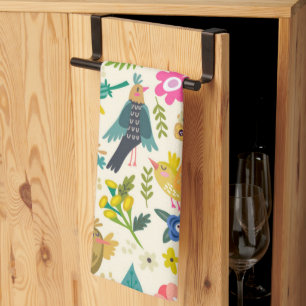 Country Birds & Blossoms Colorful Towel