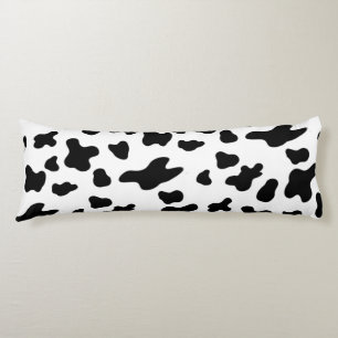 Country Black and White Cow Spots Body Pillow