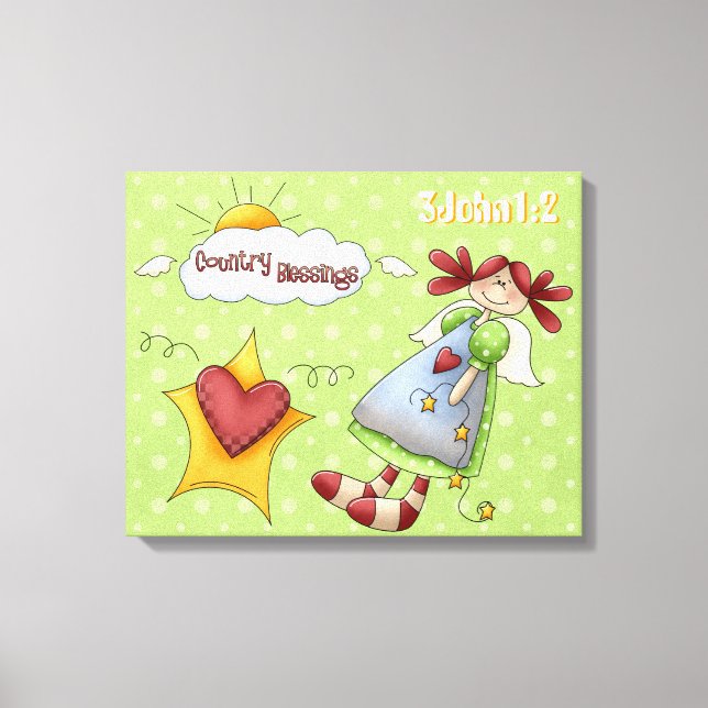 Country Blessings Wrapped Canvas Print (Front)