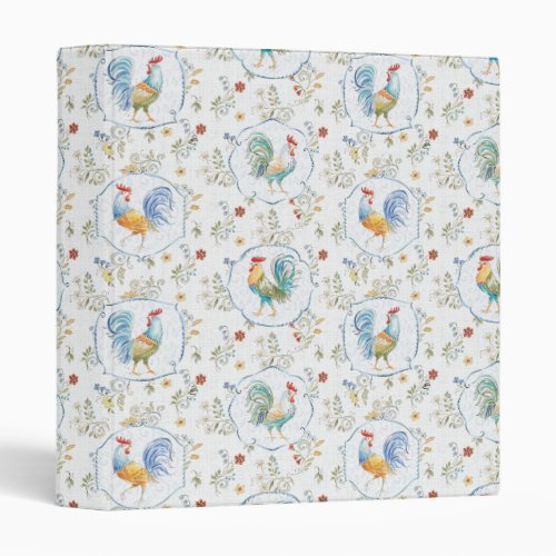 Country Blooms Pattern 3 Ring Binder