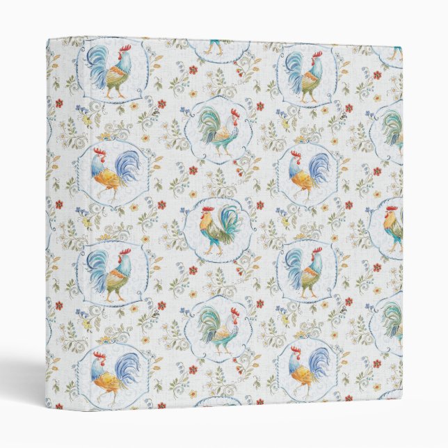 Country Blooms Pattern 3 Ring Binder (Front/Spine)