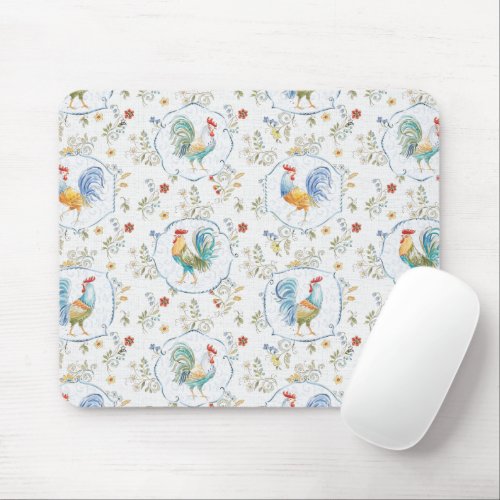 Country Blooms Pattern Mouse Pad