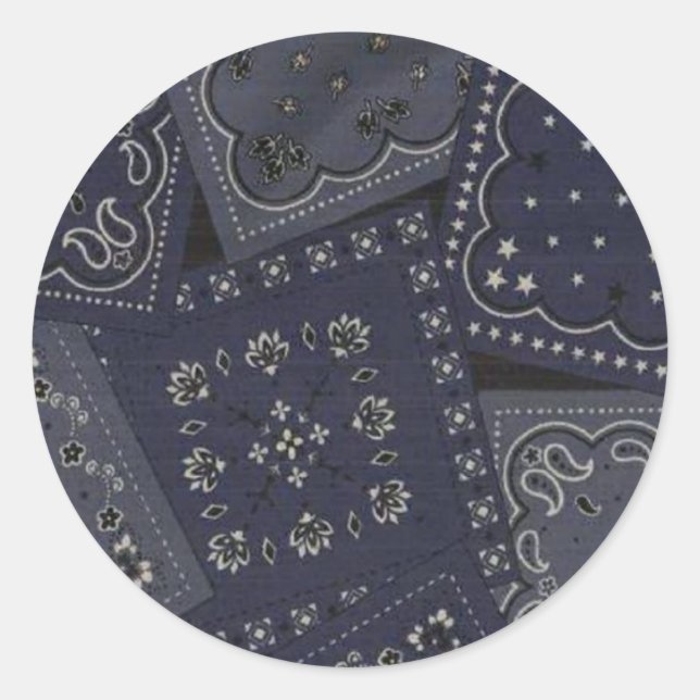 Country Blue Bandana Stickers (Front)