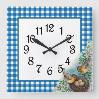 Country Blue Bird Gingham