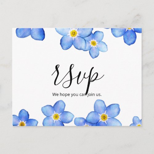 Country Blue Forget_Me_Nots   RSVP Postcard