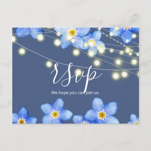 Country Blue Forget_Me_Nots   RSVP Postcard