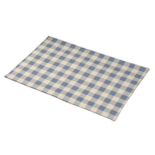 Country Blue Plaid Cloth Placemat Zazzle
