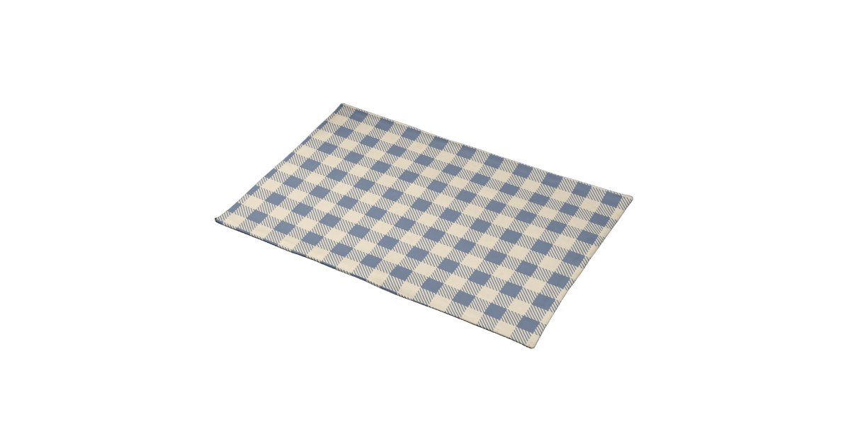 Country Blue Plaid Cloth Placemat Zazzle