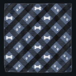 Country Blue Plaid - Pet  Bandana<br><div class="desc">Pet Bandana. Featuring a stylish Country Blue Plaid pattern. The blue background color can be changed to any color you like. ⭐99% of my designs in my store are done in layers. This makes it easy for you to resize and move the graphics and text around so that it will...</div>