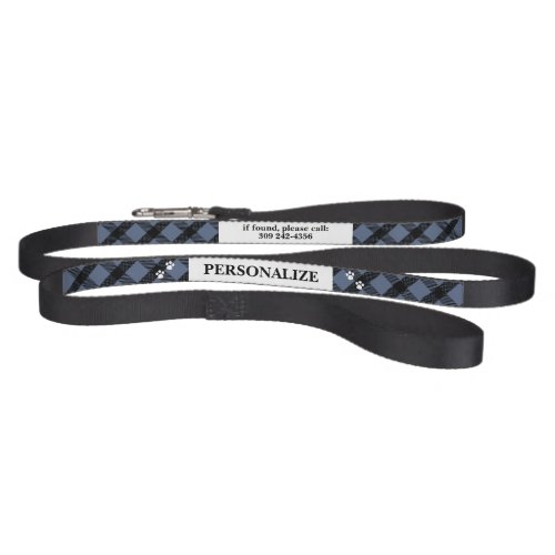 Country Blue Plaid   Pet Leash