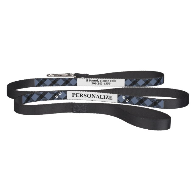 Country Blue Plaid   Pet Leash (Full)