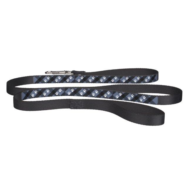 Country Blue Plaid - White Paws Pet Leash (Full)
