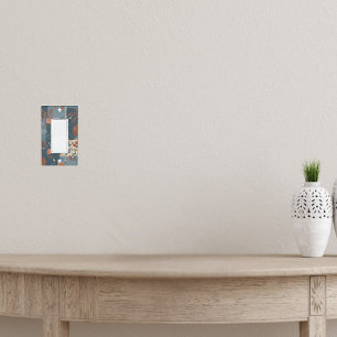 Country Blue Rust Rustic Farmhouse Single Rocker Light Switch Cover
