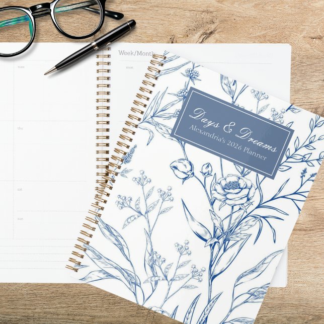 Country Blue & White Floral Planner (Creator Uploaded)