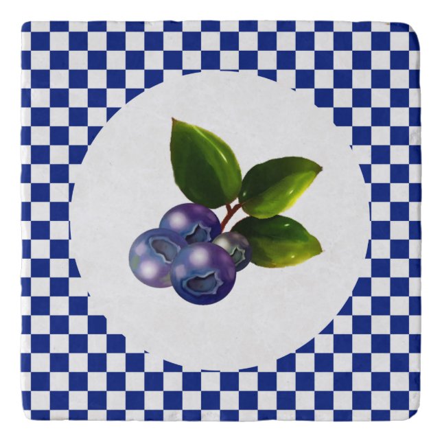Country Blueberries  Trivet (Front)