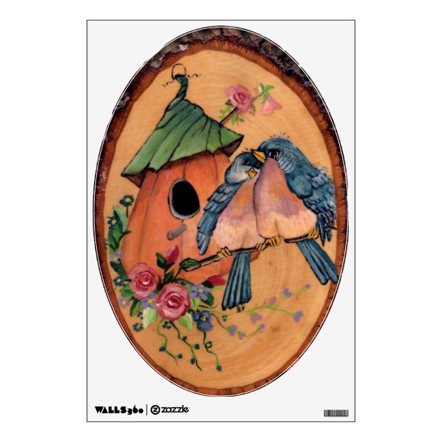 Country Bluebirds Wall Decal (Front)