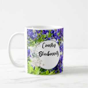 Country Bluebonnet Wildflowers China Mug