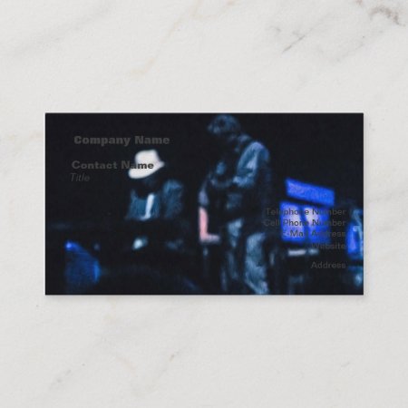 Country Blues Musicians Shadowy Impression Business Card