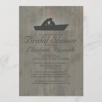 Country Boat Bridal Shower Invitations by topinvitations at Zazzle