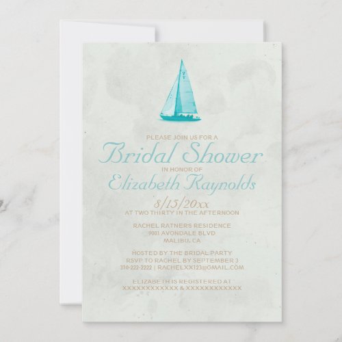 Country Boats Bridal Shower Invitations