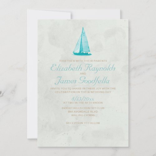 Country Boats Wedding Invitations