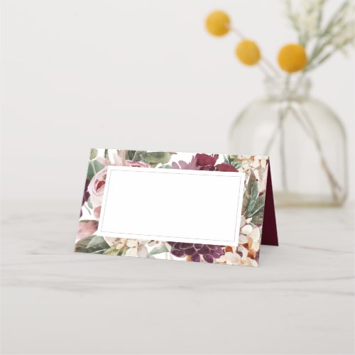 Country Boho Floral Wedding Place Cards