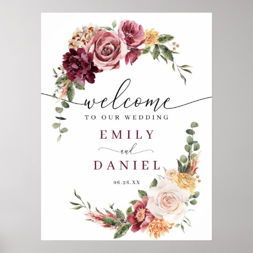 Country Boho Wedding Welcome Sign