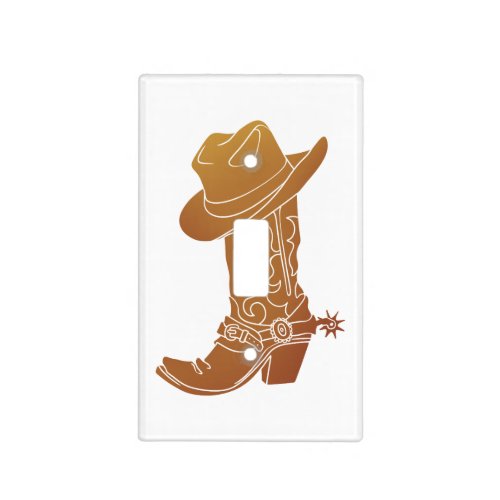 Country Boot and hat silhouette Light Switch Cover