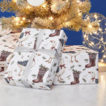 Country Boots Goose Christmas Wrapping Paper