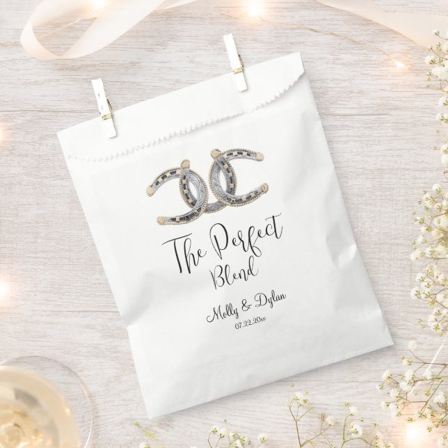 Country Boots Hat Horseshoes Wedding Favor Bag (Clipped)