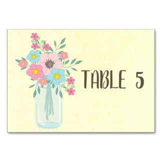 Country Bouquet Customizable Table Number
