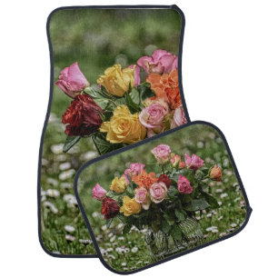 Country Bouquet of Roses Car Floor Mat