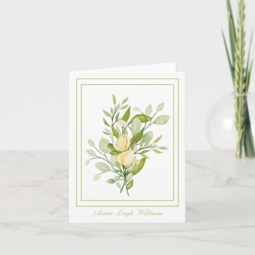 Country Bouquet Personalized Folded Greeting Card