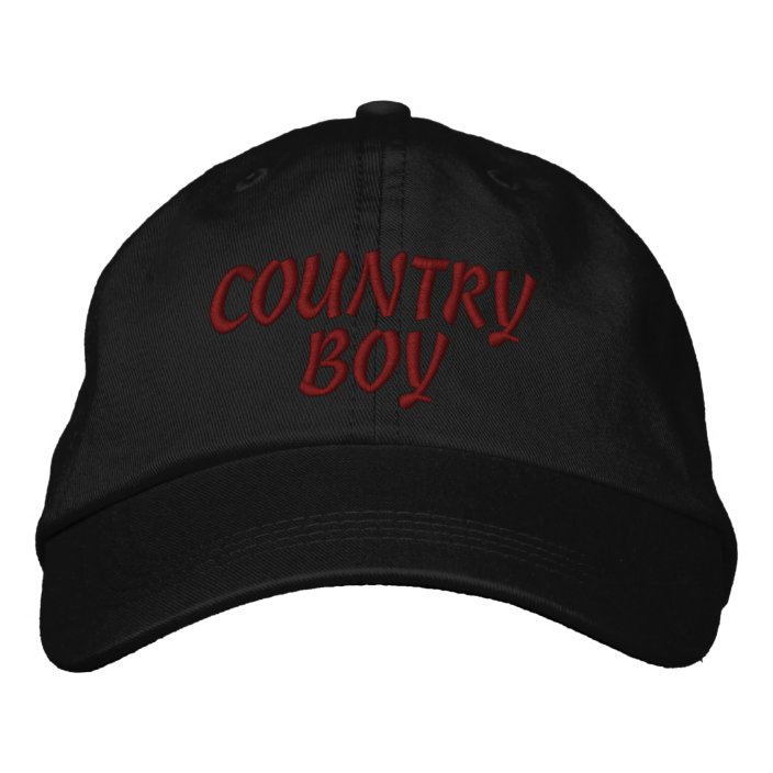 COUNTRY BOY EMBROIDERED BASEBALL CAP