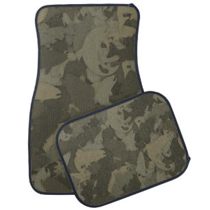 Country Boy Fishing Camouflage Pattern Car Floor Mat