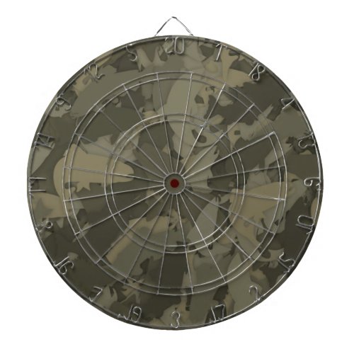 Country Boy Fishing Camouflage Pattern Dart Board