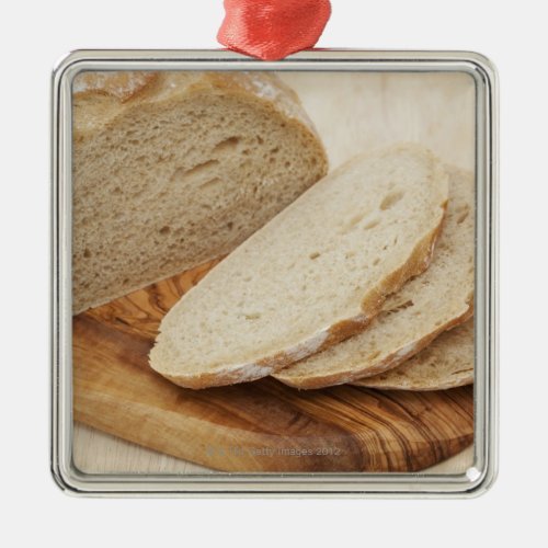 Country Bread Pain de Campagne on a chopping Metal Ornament