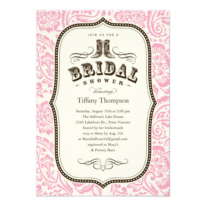 Country Bridal Shower Invitations