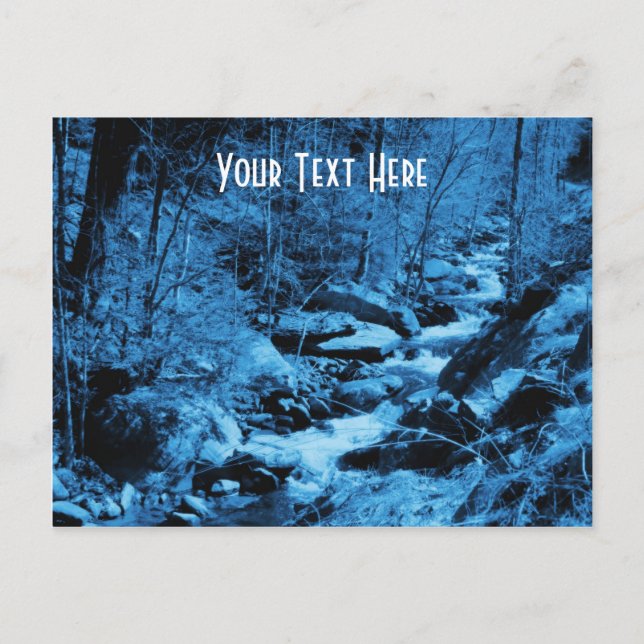 Country Brook Nature Customizable Postcard (Front)